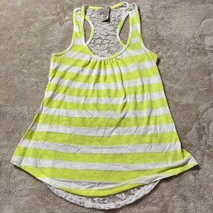 Eyelash Couture tank top. Lace back. Size XS.